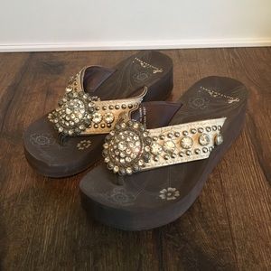 Jeweled Flip Flops
